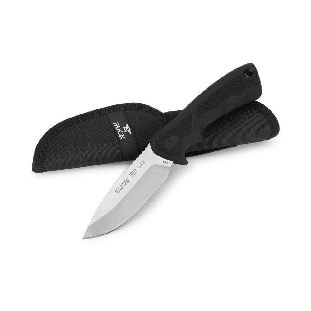 Buck Knives 0685BKG Bucklite Max II Large Guthook Fixed Blade Knife with Sheath, Black