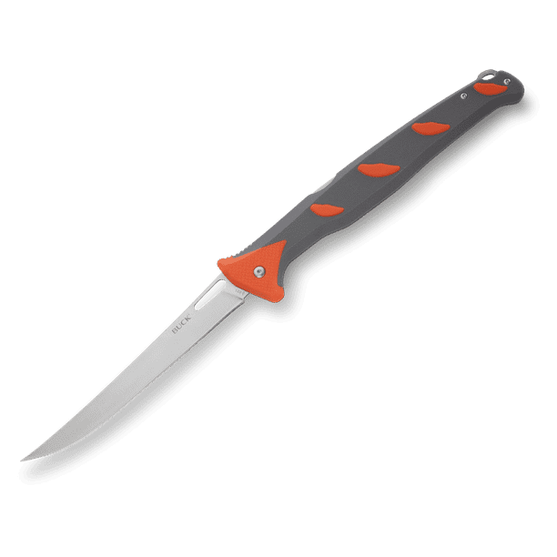 Buck Knives |148 Hookset 6" Folding Fresh Water Fillet Knife | Hunting, Camping and Outdoors | Lifetime Warranty | Heat Treated | 0148ORS-B