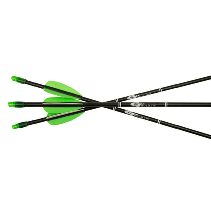 Bushnell Gold Tip Fiberglass Archery Youth Arrows – 29" Length, 2.5" Fletching Vane, 3-Pack – Ideal for Youth Bows up to 30 lbs