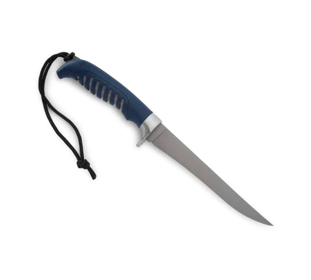 Buck Knives | 223 Silver Creek 6" Fillet Knife | Glass reinforced polypropylene |  Hunting, Camping and Outdoors | Made In USA | Lifetime Warranty | Heat Treated | Blue | 0223BLS-B