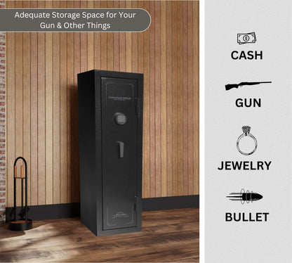 Granite Series 55" Tall Gun Safe with Electronic Lock & Fire Rated Protection (12 Gun Capacity) - SA5516INS-BD