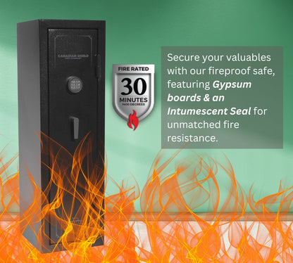 Granite Series 55" Tall Gun Safe with Electronic Lock & Fire Rated Protection (12 Gun Capacity) - SA5516INS-BD