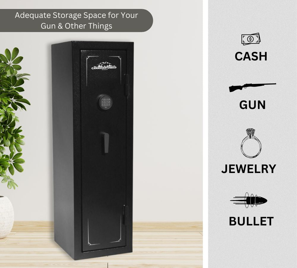 Granite Series 55" Tall Gun Safe with Electronic Lock & Fire Rated Protection (12 Gun Capacity)