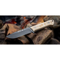 Buck Knives | 104 Compadre Camp Knife | Cerakote Coated |  Hunting, Camping and Outdoors | Lifetime Warranty | Heat Treated | Natural Canvas Micarta | 0104BRS1-B