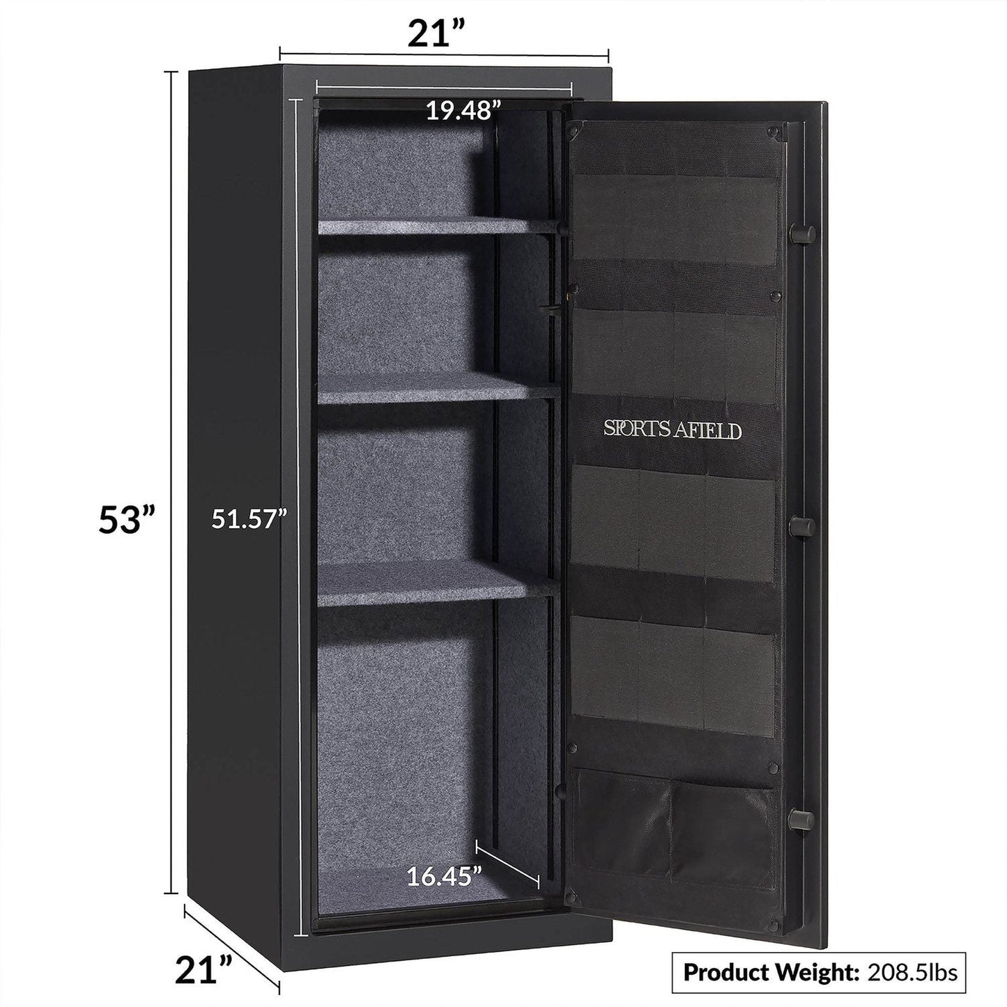 53" Tall Ammo Safe with Electronic lock & Fire Protection (9.56 Cu. ft.) - SA5520LZ-AMG-CA