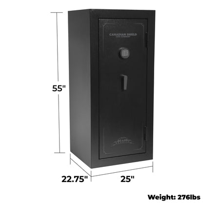 Granite Series 55" Tall Gun Safe With Electronic Lock & Fire Rated Protection (24 Gun Capacity) - SA5525INS-BD