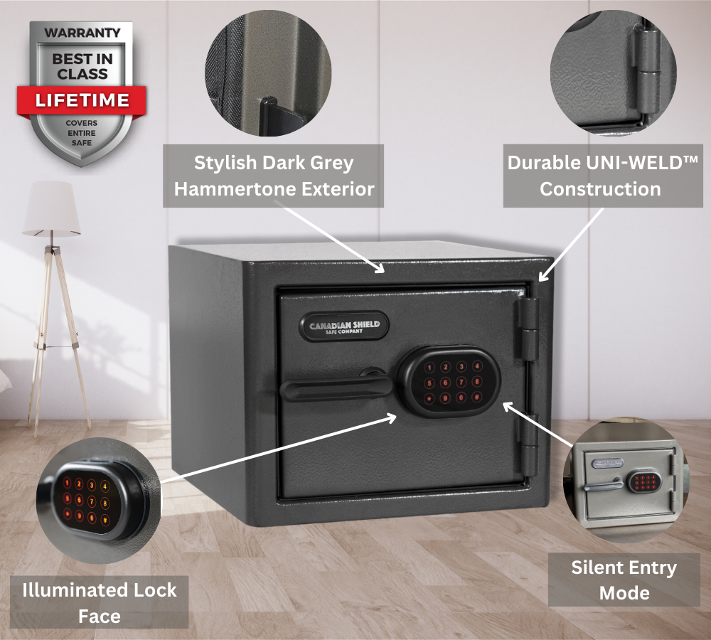 Diamond Series: 11.5" Tall Home & Office Safe with Electronic Lock & Triple Seal Protection [.75 cu. ft.]