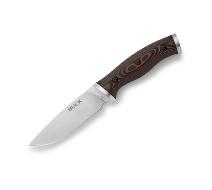 Buck Knives | 853 Small Selkirk Knife | Brown/Black Micarta |  Hunting, Camping and Outdoors | Lifetime Warranty | Heat Treated | 0853BRS-B