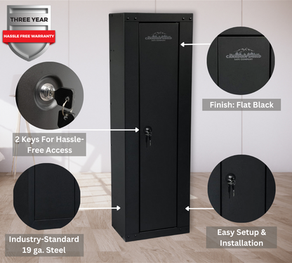 Ready To Assemble 53" 8 Gun Security Cabinet With 4 Way Locking System (3 Years Warranty)