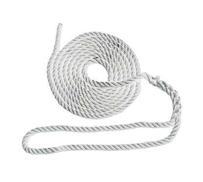 25' Tri-strand Twisted Nylon Dock Line WITH Eye Splice [3/8"]