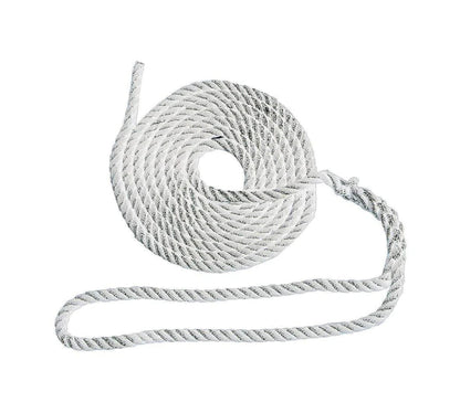 25' 3 Strand Nylon Twisted Dock Line [1/2"] (White)