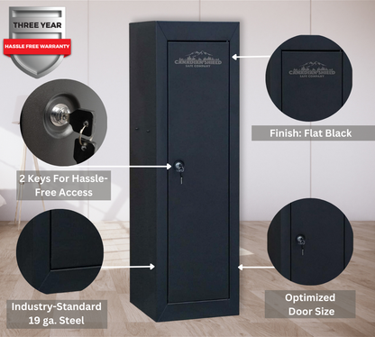 Steel Cabinet Series 55" Tall 14 Gun Cabinet With 4-Point Locking System (3 Years Warranty)