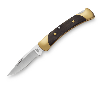 Buck Knives | 055 The 55™ Knife | Genuine ebony with brass bolsters | Folding Pocket Knife | Hunting, Camping and Outdoors | Made In USA | Lifetime Warranty | Heat Treated | Ebony/Brass | 0055BRS-B