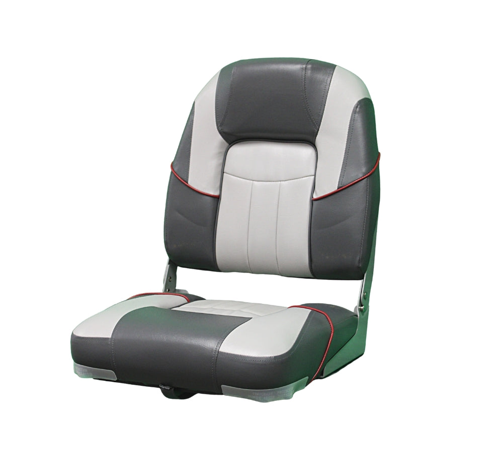 Premium Folding Boat Seat (Gray/Charcoal)