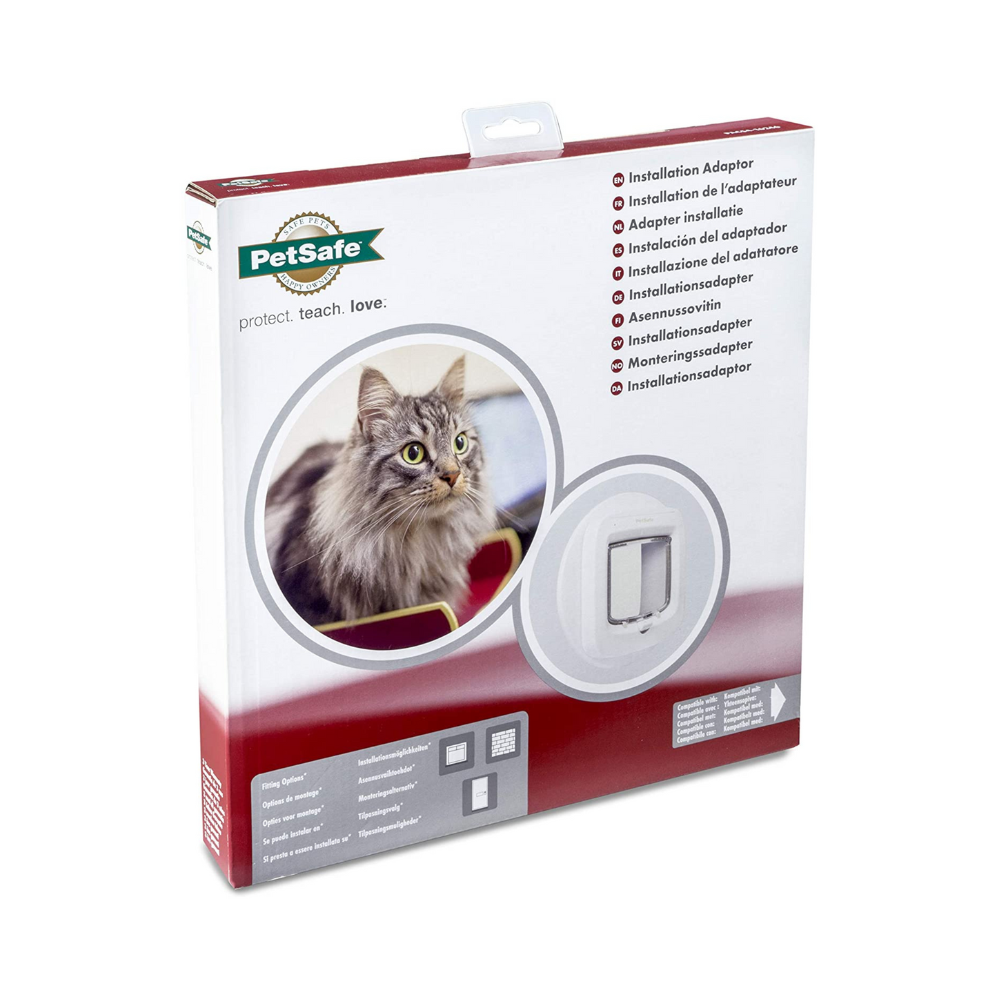 PetSafe | Microchip Cat Flap Installation Adaptor, Easy Install, Glass Door and Walls - PAC54-16246