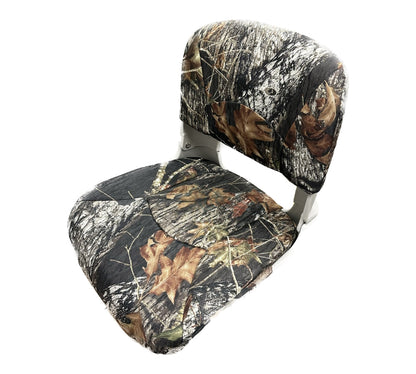 Molded Boat Seat WITH Padded Cushions (Mossy Oak Camo)