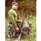 A picture of person in the army who is wearing the hunting shirt and pant.