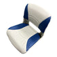 Fold Down Molded Boat Seat WITH Cushions (Blue/Gray)
