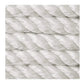 100'  Tri-Strand Nylon Twisted Anchor Line WITH Thimble (White) [3/8"]