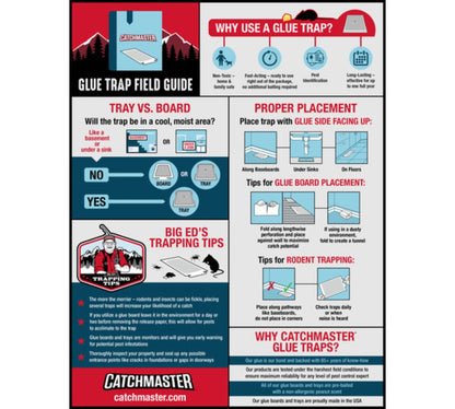 CatchMaster - Mouse Size Glue Traps (2 Pack)