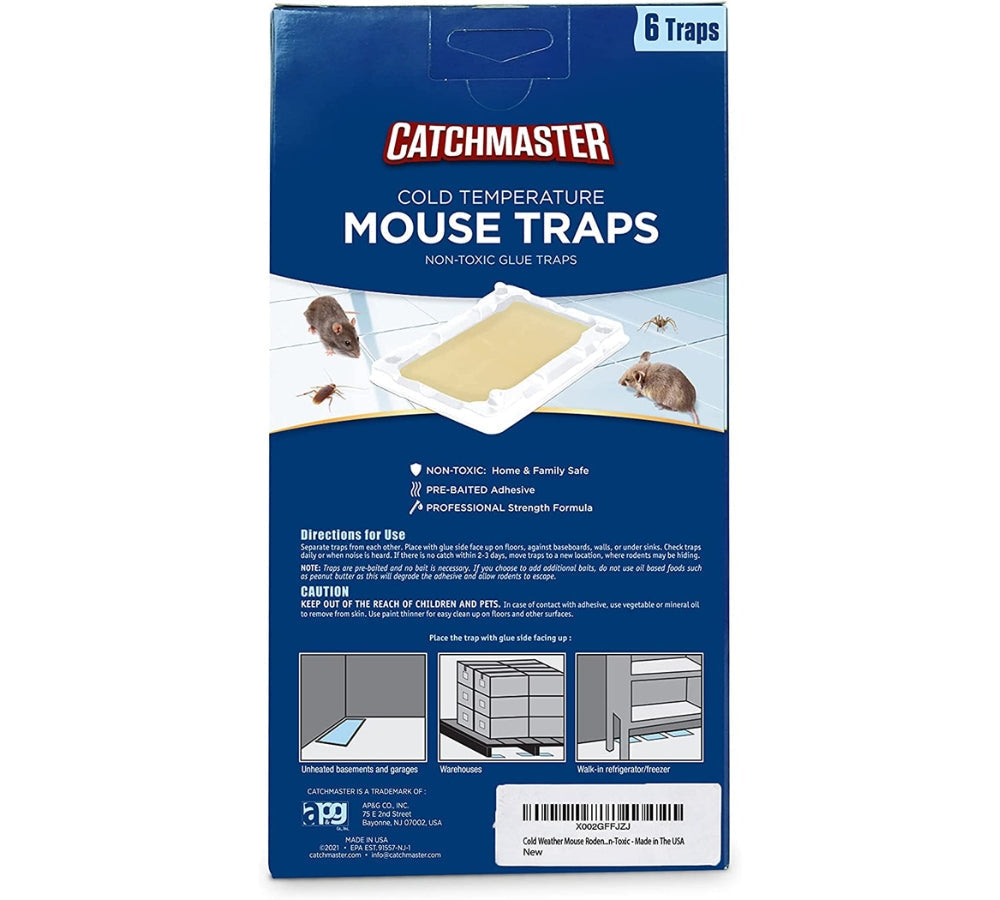 Cold Temperature Mouse Size Glue Traps  (6 Pack)