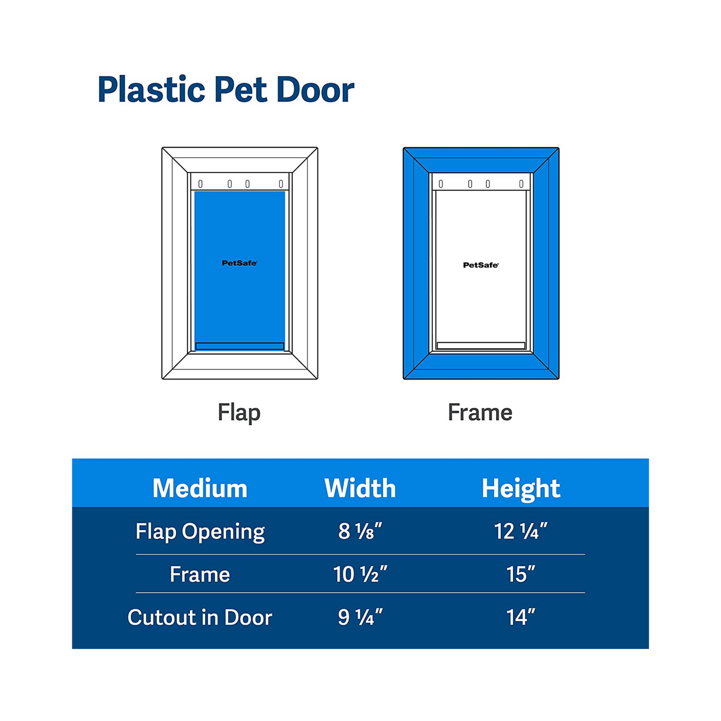 PetSafe | Plastic Pet Door with Soft Tinted Flap, White, Medium - PPA00-10959