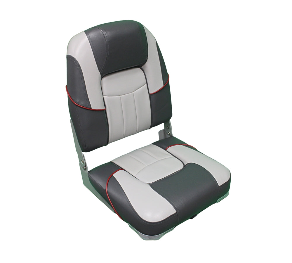 Premium Folding Boat Seat (Gray/Charcoal)