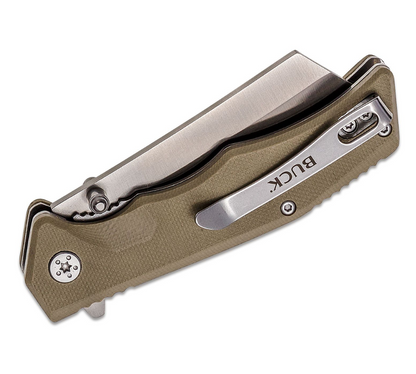 Buck Knives | 252 Trunk Knife | Stainless Steel Pocket Knife | Folding Knife | Hunting, Camping and Outdoors | Lifetime Warranty | Heat Treated | Khaki Color | BK0252TNS