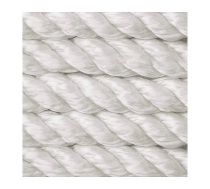 25' 3 Strand Nylon Twisted Dock Line [1/2"] (White)