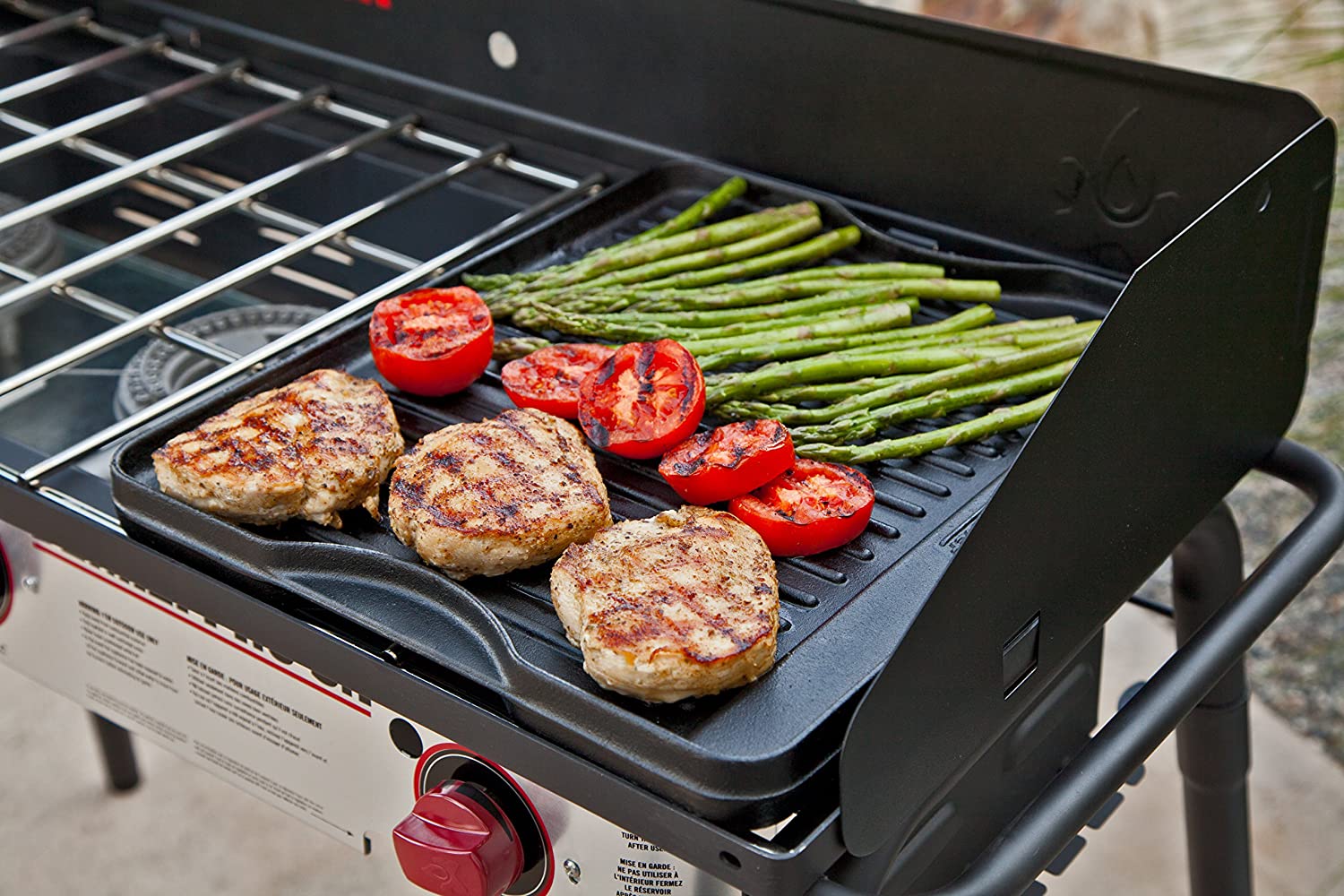 Camp Chef 14 in x 16 in Cast Iron Reversible Grill/Griddle CGG16B