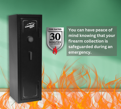 Granite Series 55" Tall Gun Safe with Electronic Lock & Fire Rated Protection (12 Gun Capacity)