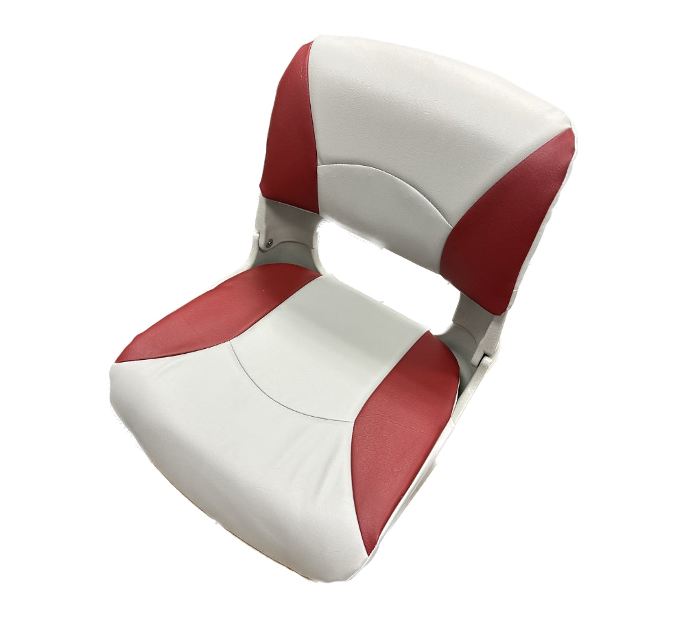 Fold Down Molded Seat WITH Cushions (Red/Gray)