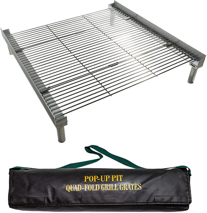 Pop-Up Pit Quad Grilling Grates (Appx. 22" x 22") - CDGG24-QUAD