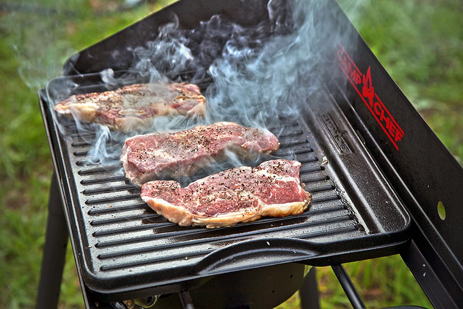 Cast iron outlet grill griddle