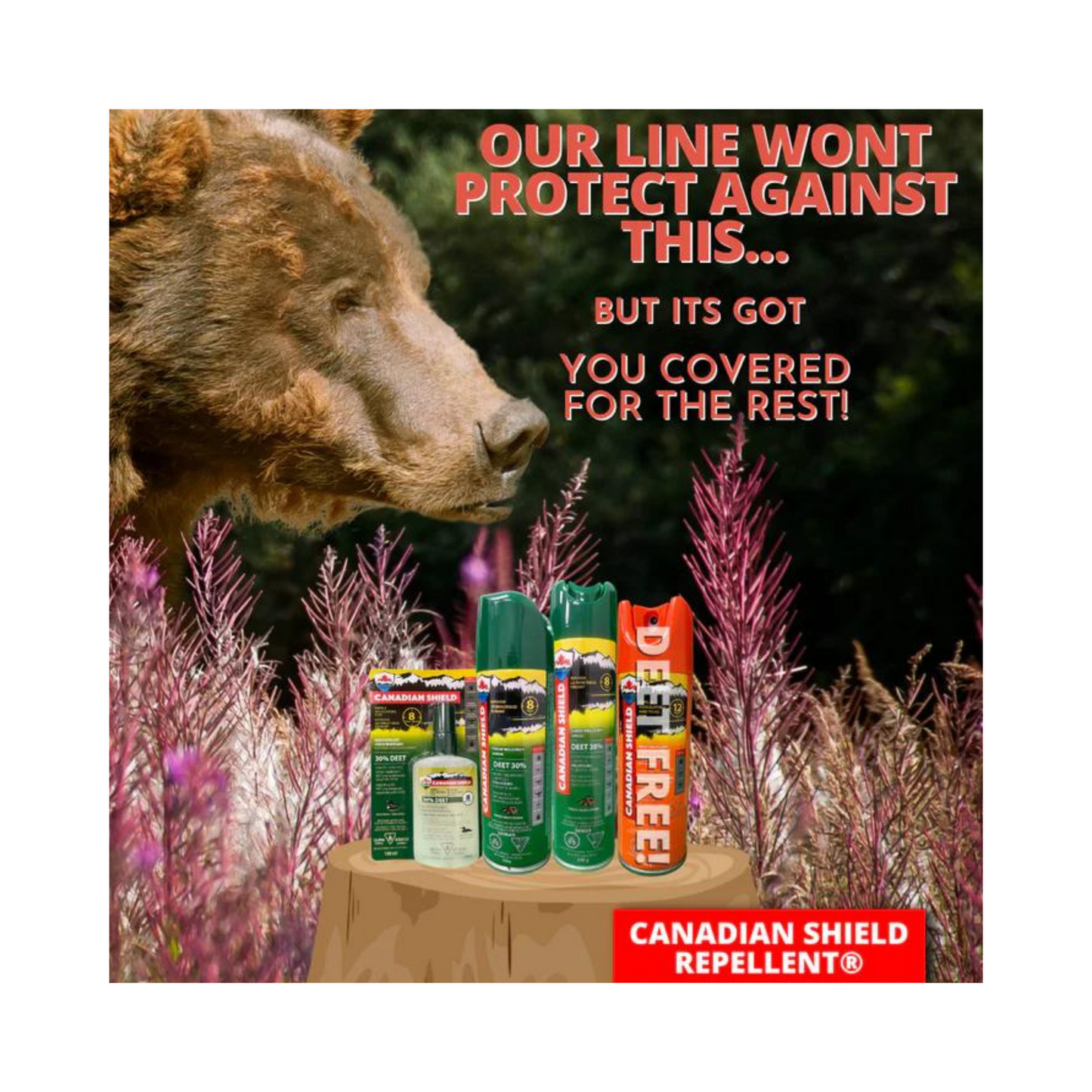 Canadian Shield Mosquito & Insect Repellent Aerosol | DEET FREE! | Bug Spray Formulated for Hunting, Fishing, Camping, Family Fun, and Anything Outdoors | Up to 12 Hours of Protection (142G)