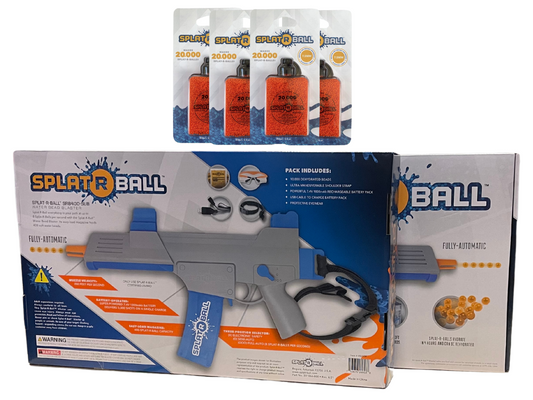 Splat R Ball Certified Water Bead DOUBLE Blaster Kit (2 Gel Blasters + 4 Ammo) SRB400-SUBWater blaster; splat ball gun; blaster; toy; Gift, Bundle, bundle deals, ammo deals, Splat R Ball, SplatRball, splat r ball, gel blaster, water blaster, water gel blaster, wter gun, outdoor fun