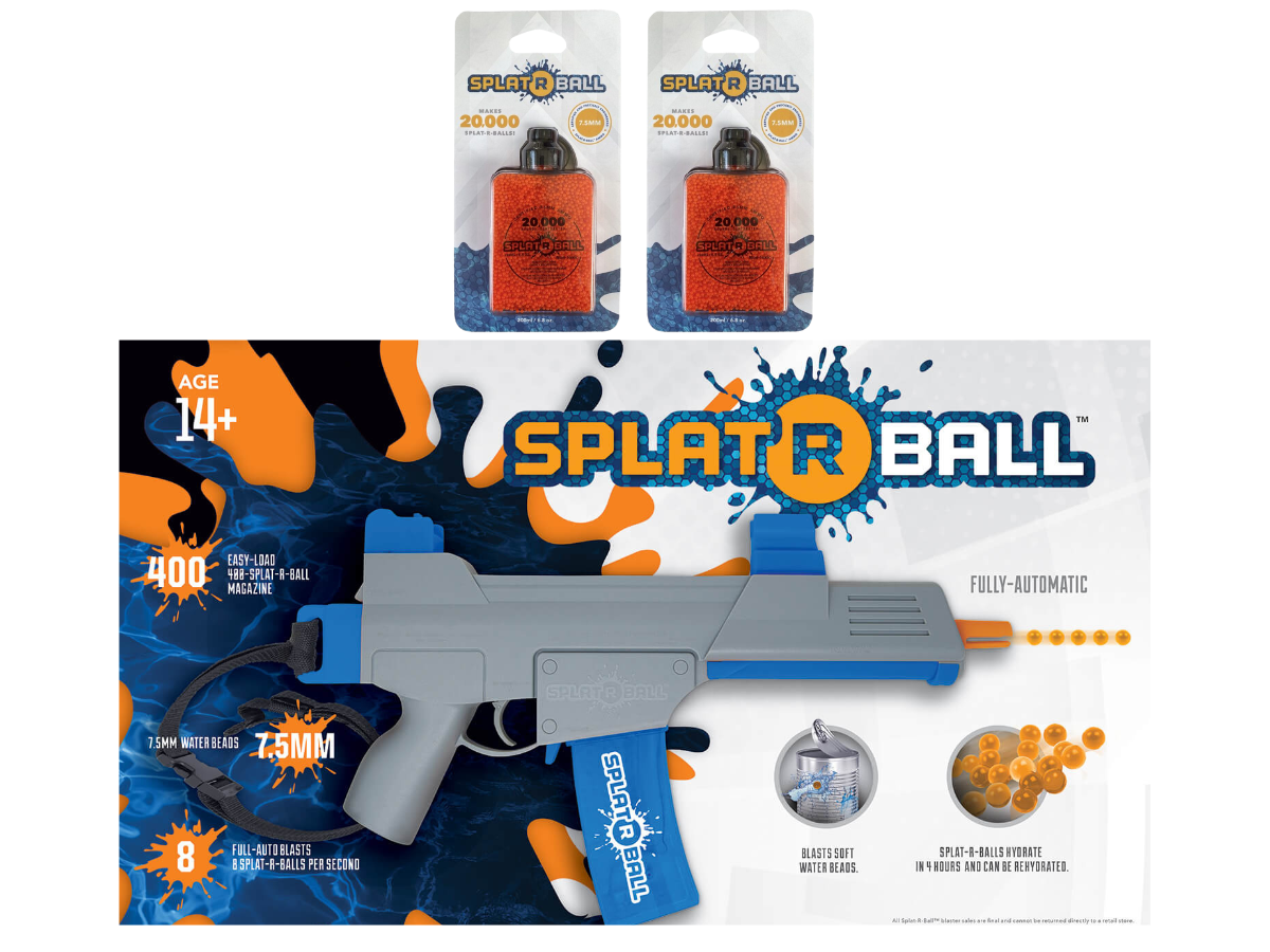 SplatRball Certified Blaster Bundle WITH DOUBLE AMMO! (Gel Blaster + 2 Ammo 40,000Pcs) SRB400-SUB Water blaster; splat ball gun; blaster; toy; Gift, Bundle, bundle deals, ammo deals, Splat R Ball, SplatRball, splat r ball, gel blaster, water blaster, water gel blaster, wter gun, outdoor fun