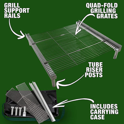 Pop-Up Pit Quad Grilling Grates (Appx. 22" x 22") - CDGG24-QUAD