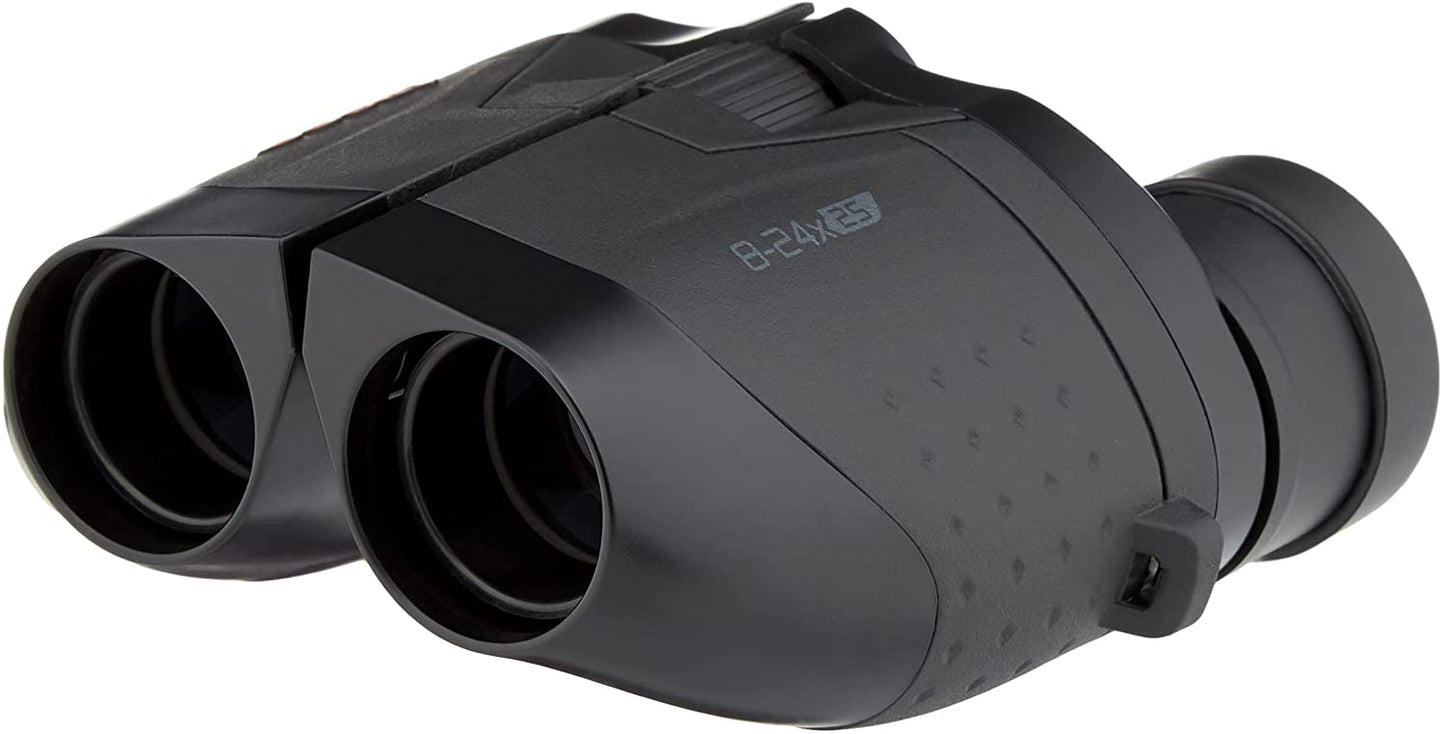 TASCO ES82425Z Essentials Porro Prism Porro MC Zoom Box Binoculars, 8-24 x 25mm, Black 1