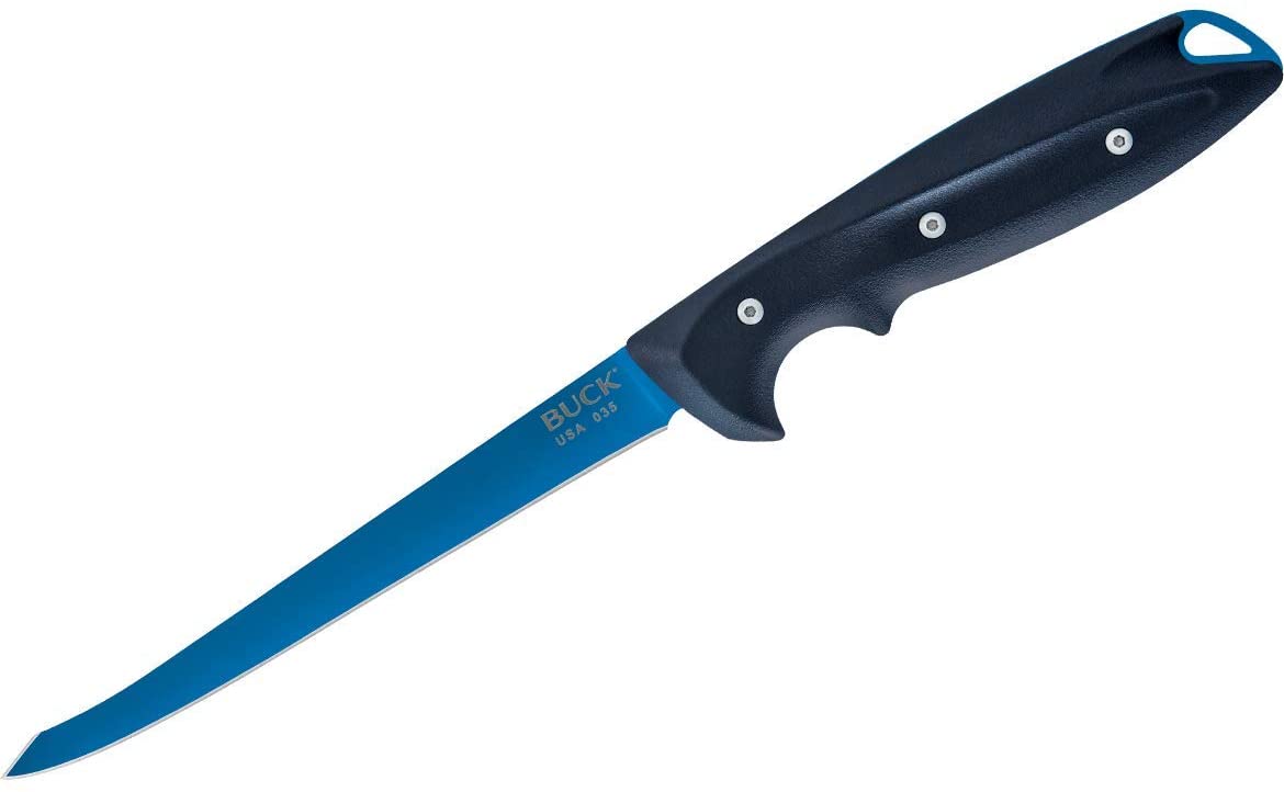 Buck Knives 035 Abyss 6.5" Fishing Fillet Knife with Injection Molded Nylon Sheath Included - BK0035BLS