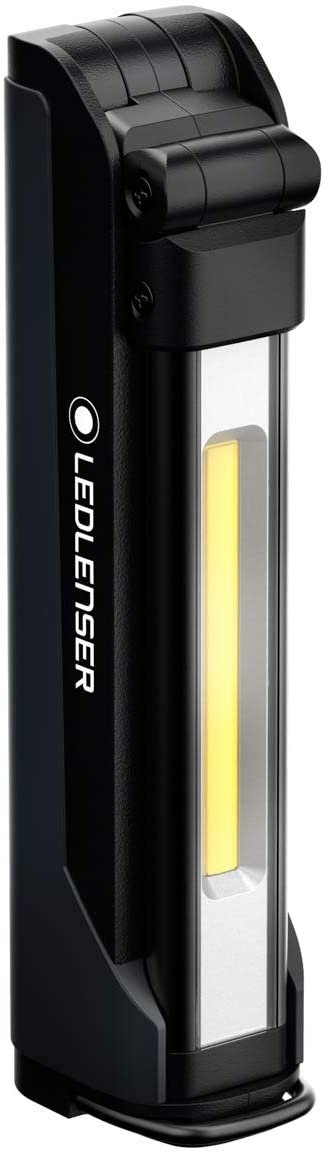 Ledlenser, iW5R Flex Rechargeable High Power LED Work Light, 600 Lumens, Dual-Light Source, Hands-Free Lighting - LL 502006