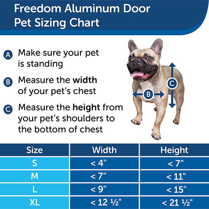 PetSafe Medium Freedom Aluminum Pet Door, Premium White - PPA00-10860