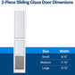 PetSafe 2-Piece Sliding Glass Pet Door, Great for Apartments or Rentals, 76 13/16" to 81", White, Small - PPA11-14766