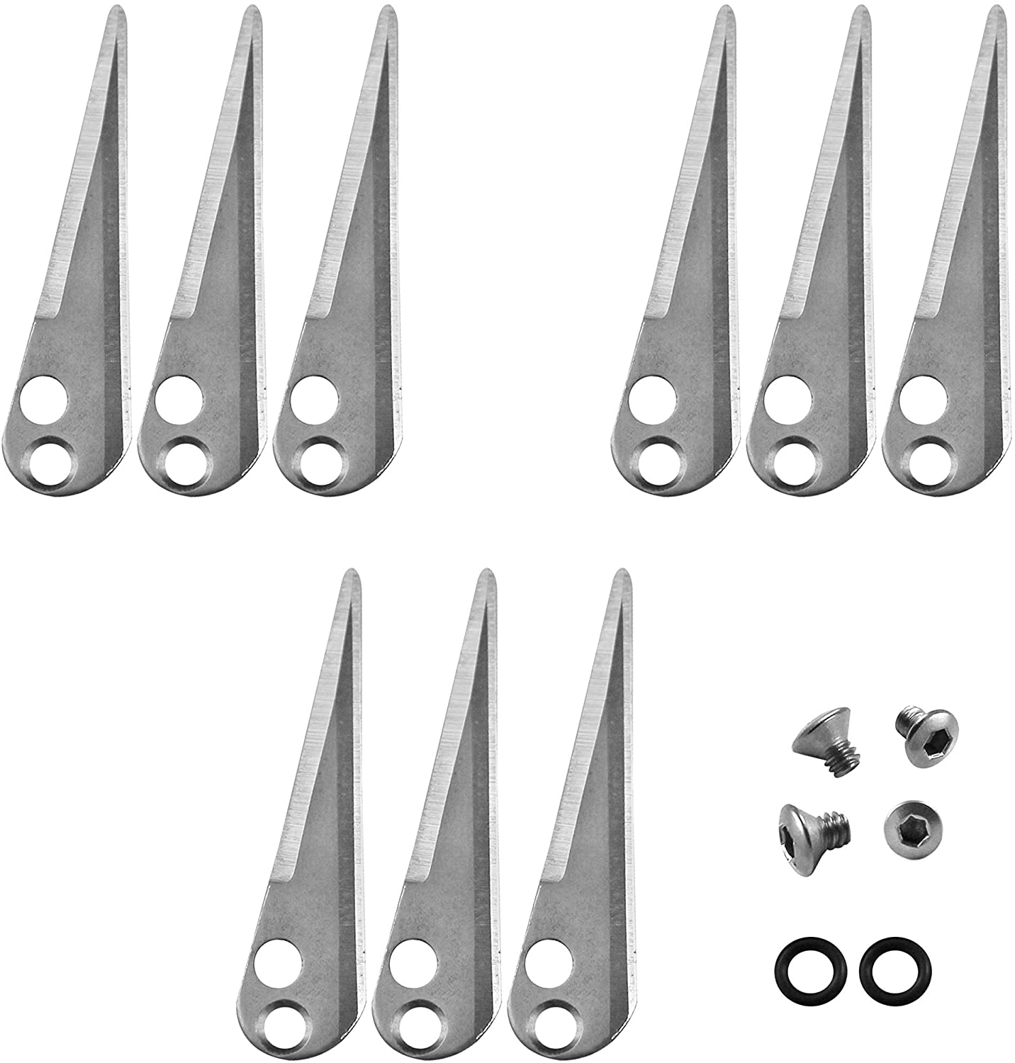 RAMCAT 125 Grain Broadheads Replacement Blades (9 Count), Small, Silver - RCR4001