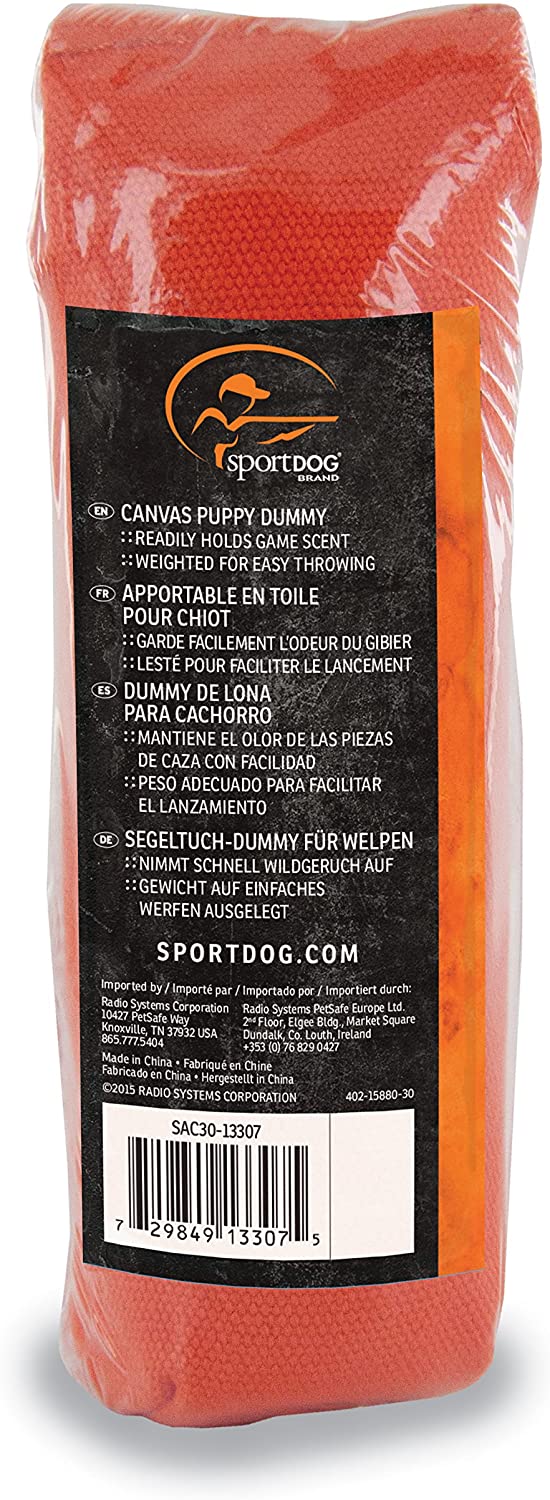 SportDOG Canvas Dummy for Puppies, Orange - SAC30-13307