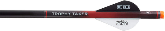 Trophy Taker Shrink Fletch - Red Tube / 2 White & 1 Black Blazer Vanes - T2239