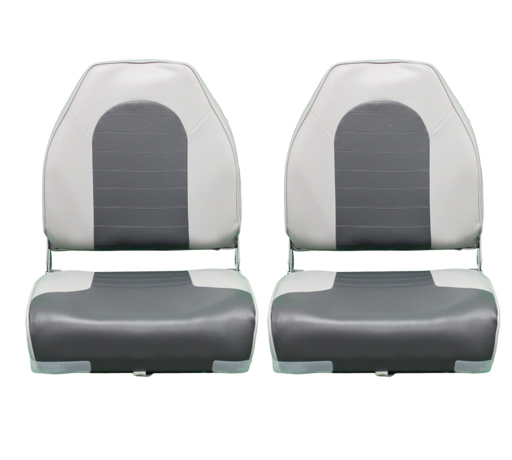 High-back Boat Seat (Gray/Charcoal)