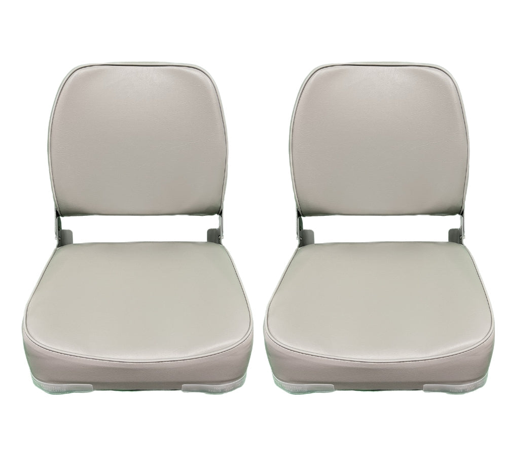 Low-Back Folding Boat Seat (Gray)