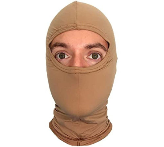 Rynoskin Hood for Hunting and Outdoor Activities - easy to breath - Bite Protection and the color is TAN.