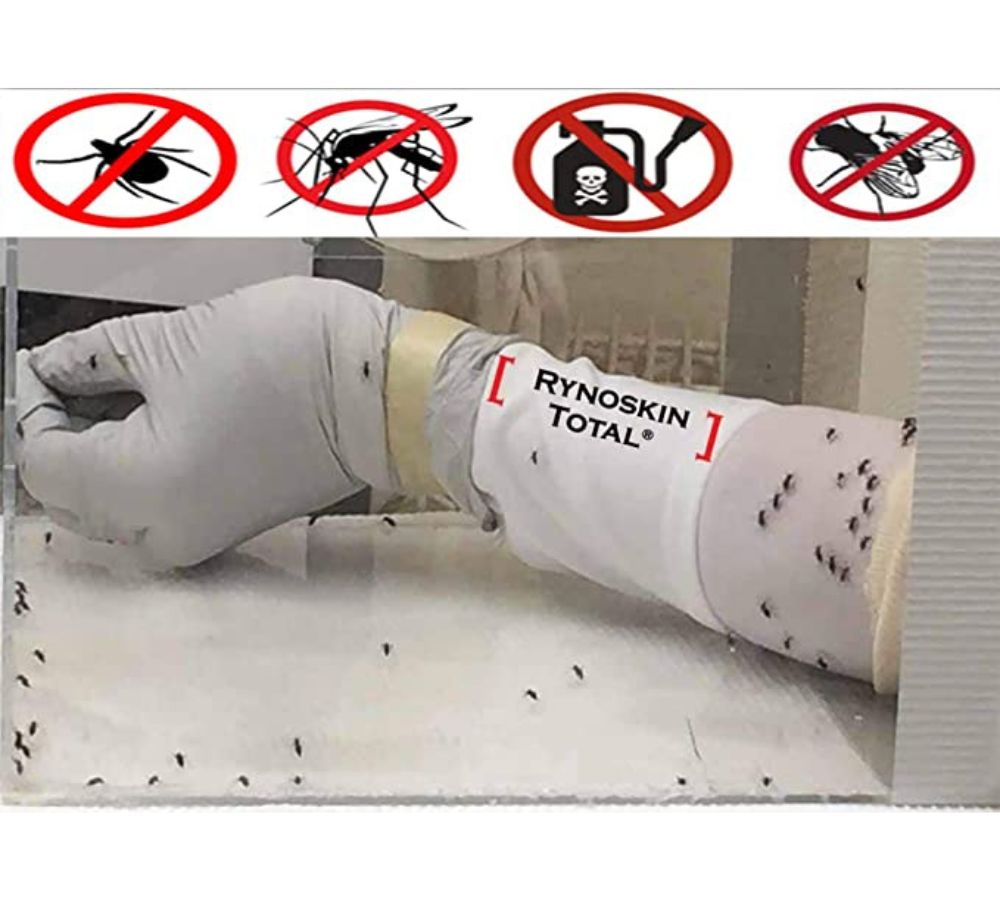 The picture shows how RYNOSKIN products protect against Insect bite.